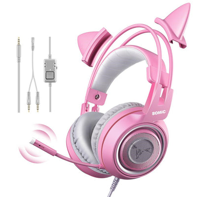 Auriculares Gaming con Orejas de Gato - Micrófono para PC, PS4 y Móvil - Image 7