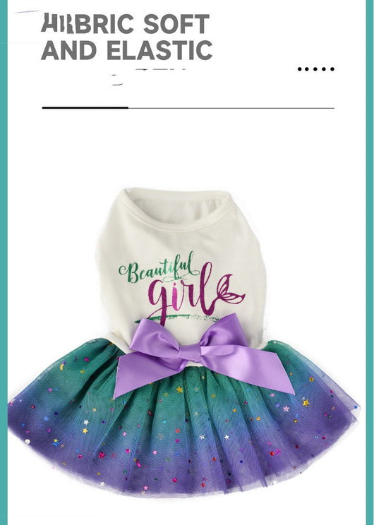 Falda Verano para Perros Pequeños - Diseño Degradado Cielo Estrellado - Image 5