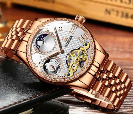 Reloj Automático Esqueleto de Acero Inoxidable Resistente al Agua - Image 24
