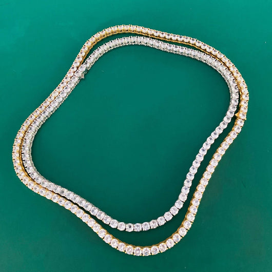 Cadena Hip-hop para Hombre con Diamantes en Fila Simple - Image 3