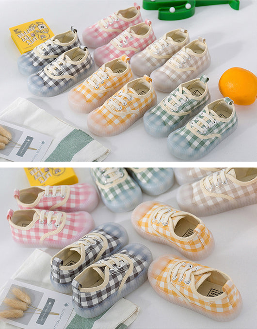 Zapatos de Lona a Cuadros con Elástico para Niños - Image 10