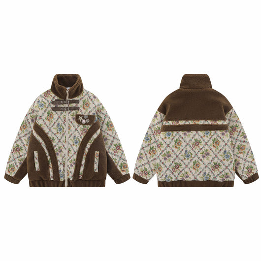 Abrigo Étnico de Lana de Cordero con Tejido Jacquard y Forro Térmico - Image 4