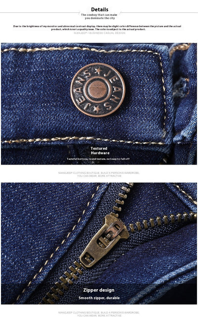 Pantalones Vaqueros Gruesos Forrados en Fleece para Hombre Talla Grande - Image 18