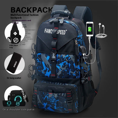 Mochila de Senderismo Impermeable Oxford - Resistente y Versátil - Image 16