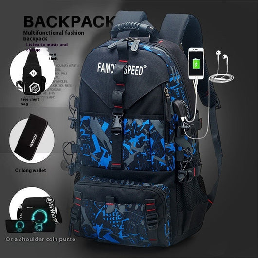 Mochila de Senderismo Impermeable Oxford - Resistente y Versátil - Image 16