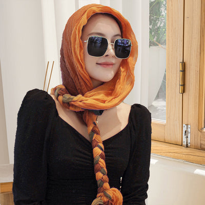 Pañuelo Tejido a Mano con Trenza para Niñas - Accesorio de Moda Delgado - Image 2
