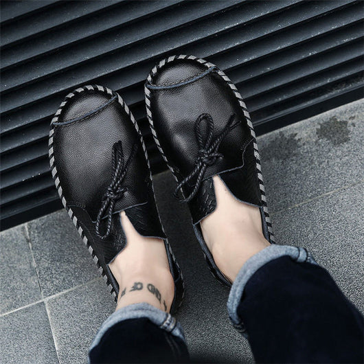 Mocasines Casuales de Cuero Genuino Estilo Británico para Hombre - Tallas Grandes 38-49 - Image 6