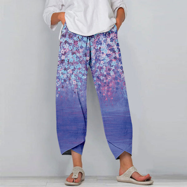 Pantalones Deportivos Casuales con Estampado Floral