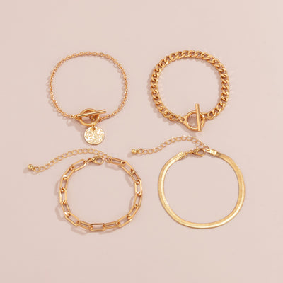 Pulsera de Cadena Hueca con Diseño Serpiente en Metal - Image 16