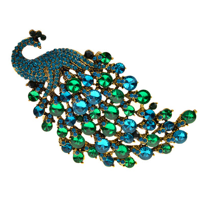 Broche Pavo Real Multicolor en Metal para Mujer - Image 5