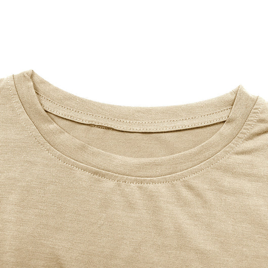 Camiseta Suelta de Largo Medio en Color Liso para Mujer - Image 18