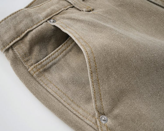 Pantalones Jeans Rectos Baggy con Costuras Lavadas - Image 9