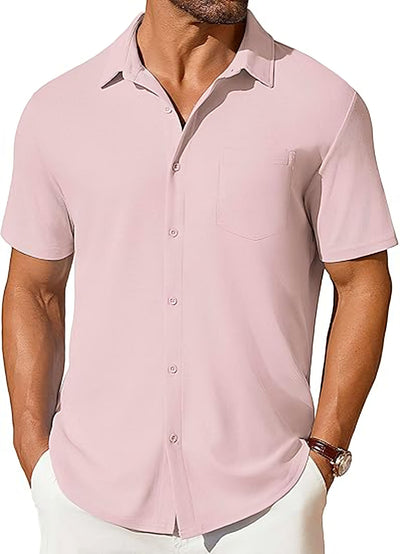 Camisa Casual de Manga Corta Resistente a Arrugas para Hombre - Image 2