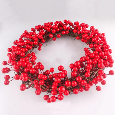 Corona Decorativa de Frutos Rojos Simulados - Image 4