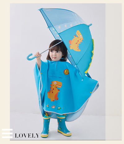 Impermeable Infantil Tipo Capa con Diseño de Dinosaurio - Image 27