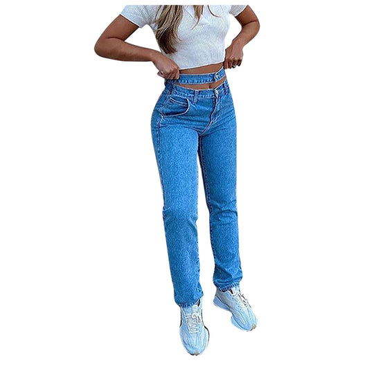 Jeans Talle Alto Mujer Lavado Azul Clásico - Image 10