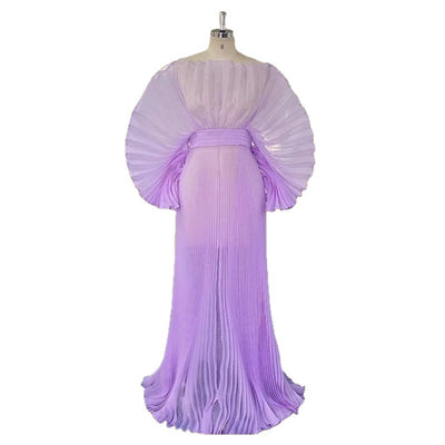 Vestido Largo Plisado Transparente para Embarazadas con Vientre Pronunciado - Image 5