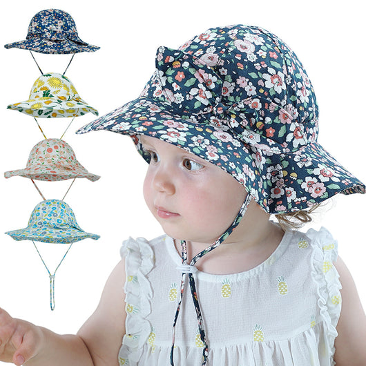 Gorro de Bebé Verano Algodón Floral Estilo Europeo - Image 46