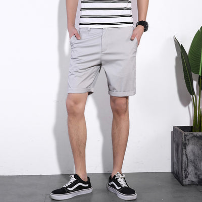 Shorts Casuales de Algodón para Hombre - Colores Sólidos - Image 13