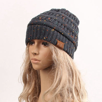 Gorro Tejido de Moda para Dama Multicolor Cálido