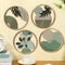Pegatinas Decorativas de Pared Hojas Redondas Estilo Retro