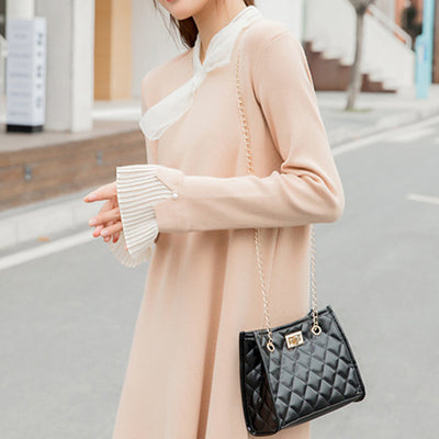 Bolso de Cadena Cuadrado Pequeño con Costura de Rombos para Mujer - Image 21
