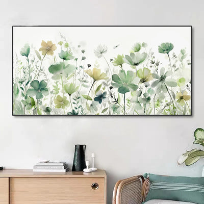 Cuadro de Flores Acuarela Pintado a Mano - Lienzo Decorativo para Sala y Comedor - Image 6