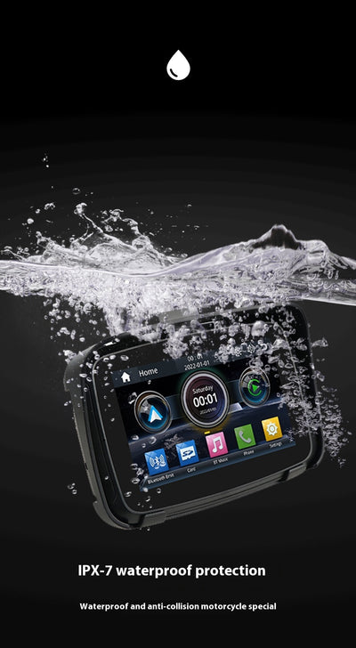 GPS Moto 5 pulgadas Wireless CarPlay Impermeable Portátil - Image 11