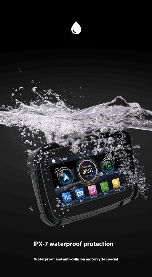 GPS Moto 5 pulgadas Wireless CarPlay Impermeable Portátil - Image 11