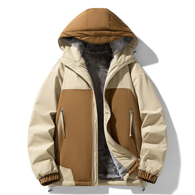 Chaqueta Hoodie Patchwork Retro Suelta y Casual - Image 11