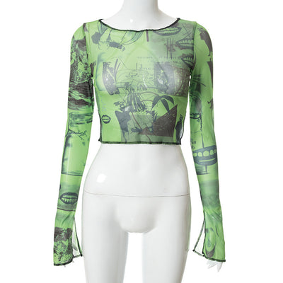 Top Casual Cropped con Escote en la Cintura para Mujer - Image 12