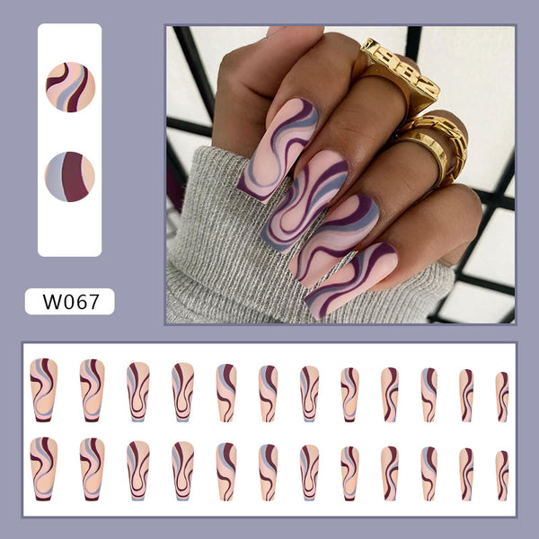Pegatinas de Uñas Onda Ballet con Acabado Desprendible