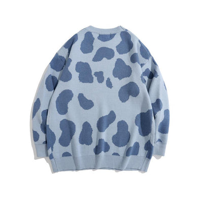 Suéter Holgado para Hombre con Cuello Redondo y Estampado Jirafa - Image 7