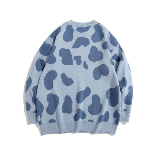 Suéter Holgado para Hombre con Cuello Redondo y Estampado Jirafa - Image 7