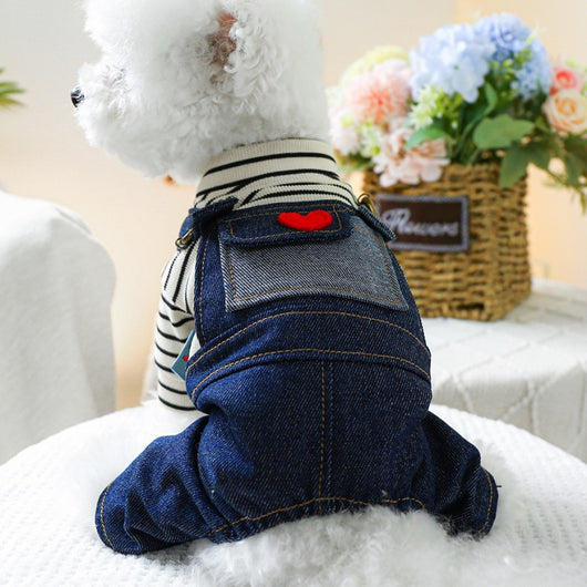 Pantalones Vaqueros Retro con Tirantes para Perros Pequeños y Medianos - Image 3