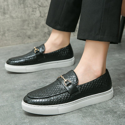 Mocasines de Cuero Británico con Hebilla Doble - Zapatos Ejecutivos Versátiles - Image 4