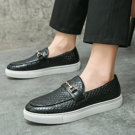 Mocasines de Cuero Británico con Hebilla Doble - Zapatos Ejecutivos Versátiles - Image 4