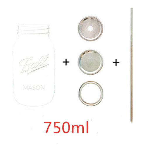 Botella Mason de Vidrio con Pajita para Jugos y Agua - Image 13