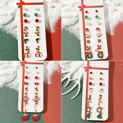 Aretes Navideños Set Renos Cartoon Fashion - Image 8