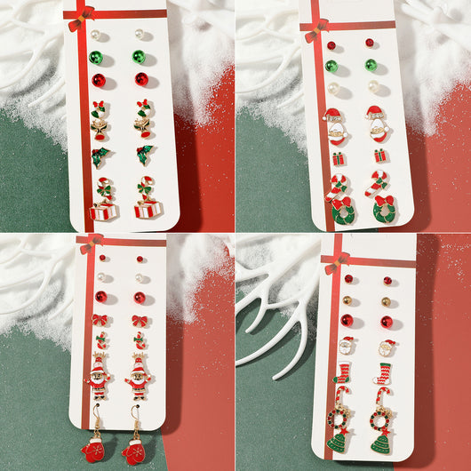 Aretes Navideños Set Renos Cartoon Fashion - Image 8