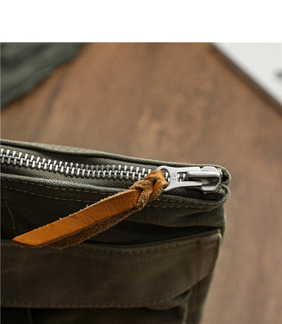 Mochila Estilo Retro Americana de Lona Desgastada para Hombre - Ideal para Aventuras al Aire Libre - Image 13