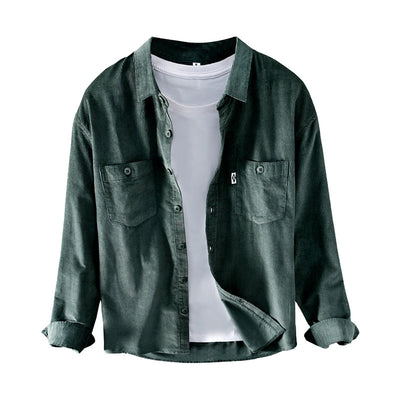 Camisa de Pana Casual con Bolsillos para Hombre - Image 6