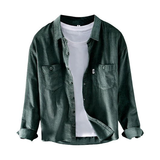 Camisa de Pana Casual con Bolsillos para Hombre - Image 6