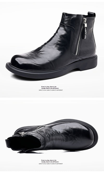 Botas de Trabajo Estilo Británico Antideslizantes Transpirables para Hombre - Image 17