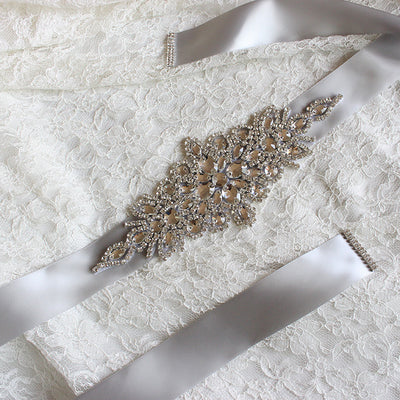 Cinturón de Novia Artesanal Lujo con Cristales - Accesorios para Vestido de Boda