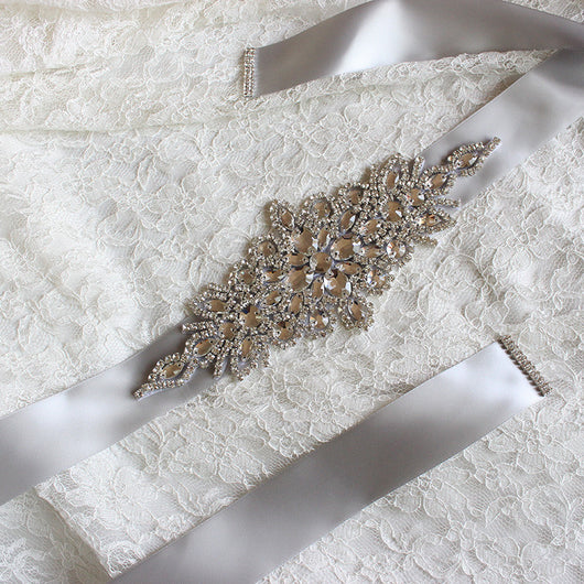 Cinturón de Novia Artesanal Lujo con Cristales - Accesorios para Vestido de Boda