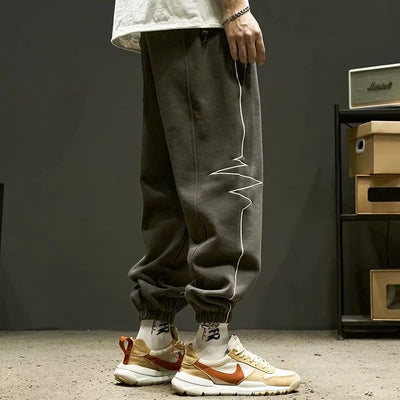 Pantalones Deportivos Hombre Cintura Elástica con Franjas Laterales - Image 2