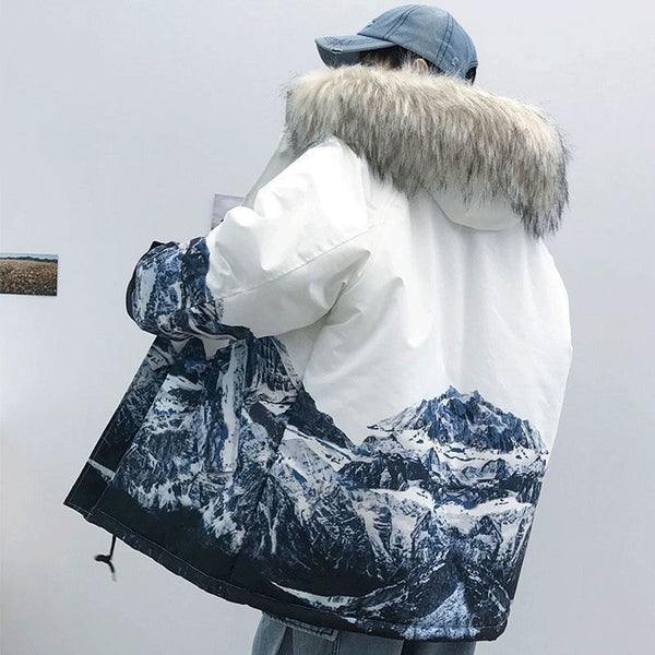 Abrigo de Invierno para Hombre con Capucha y Algodón Grueso