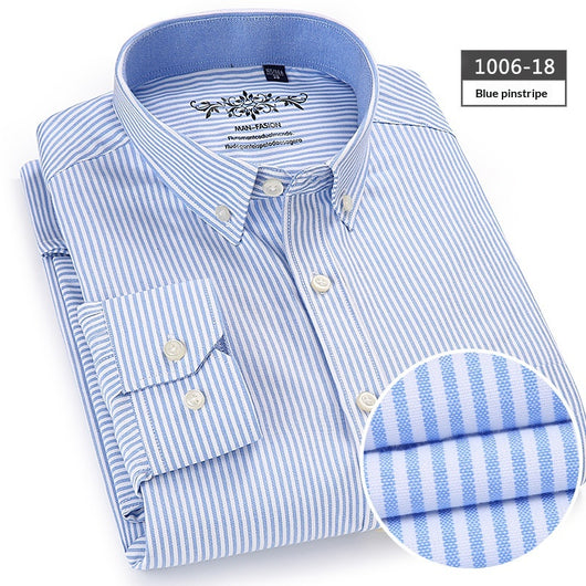 Camisa de Algodón Casual sin Arrugas - Colores Sólidos - Image 3