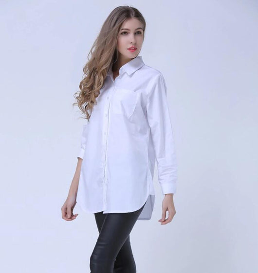 Blusa Holgada de Color Sólido para Mujer - Image 4
